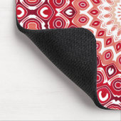 Red Mandala Medallion Bold Pattern Design マウスパッド (コーナー)