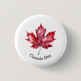 Red Maple for Canada Dayをテーマにした 缶バッジ