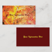 Red Maple Leafビジネスグランジカード 名刺 (正面/裏面)