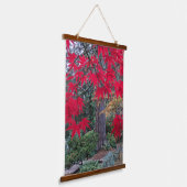 Red Maple Leaves in Japanese Garden 吊り下げ型タペストリー (傾斜あり)