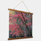 Red Maple Leaves on Tree Botanical 吊り下げ型タペストリー (傾斜あり)