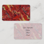 Red Marble Business Card 名刺 (正面/裏面)