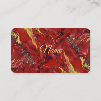 Red Marble Business Card 名刺