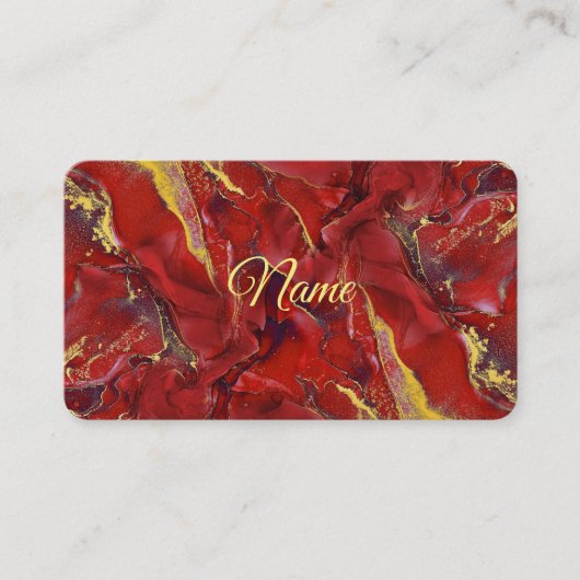 Red Marble Business Card 名刺 (正面)