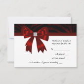 Red MasqueradeパーティーRSVP 出欠カード (裏面)