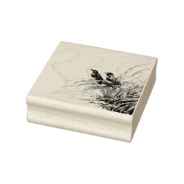 Red Meadowlark Postage Stamp ラバースタンプ