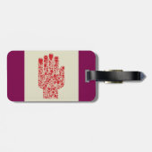 Red Medical Hand Symbol Healthcare ラゲッジタグ (裏面横)