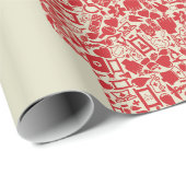 Red Medical Hand Symbol Healthcare ラッピングペーパー (ロールコーナー)