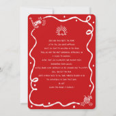 Red Mele Kalikimaka Photo Hand Drawn Christmas シーズンカード (裏面)