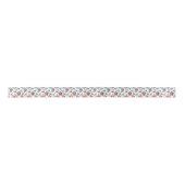 Red Mermaid Birthday Ribbon in White サテンリボン (正面)