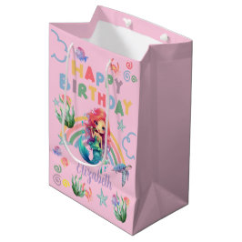 Red Mermaid Gift Bag in Pink ミディアムペーパーバッグ