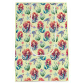 Red Mermaid Gift Bag in Yellow ミディアムペーパーバッグ (裏面)