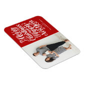 Red Merry Christmas and Happy New Yearの写真 マグネット (右側)