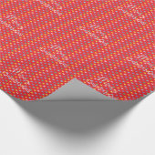 Red Merry Christmas Modern Gift Wrapping Paper ラッピングペーパー (角)