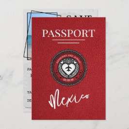 Red Mexico Passport日付の保存 セーブザデート