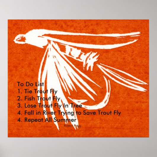 「Red Midge - Trout Fly To Do List」ポスター ポスター (正面)