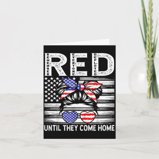 RED Military Family 展開中の皆を忘れない カード (正面)