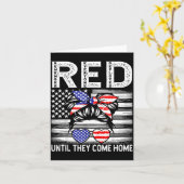 RED Military Family 展開中の皆を忘れない カード (黄色い花)