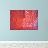 Red minimalism Stretched Canvas Print,Ordinary red キャンバスプリント (インサイチュ (ウッドフロア))