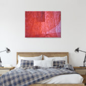Red minimalism Stretched Canvas Print,Ordinary red キャンバスプリント (インサイチュ (寝室))