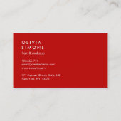 Red Minimalist Business Cards 名刺 (裏面)