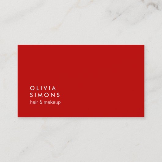 Red Minimalist Business Cards 名刺 (正面)