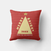 Red Minimalist Christmas Tree クッション (裏面)