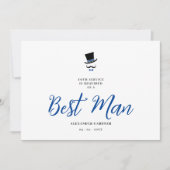 Red Minimalist Exquisite Gorgeous Script Best Man  招待状 (正面)
