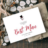 Red Minimalist Exquisite Gorgeous Script Groosman  招待状