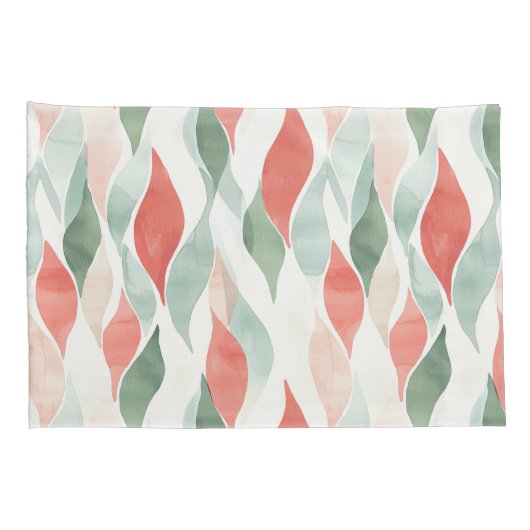 Red Mint Peppermint Mocha Plaid Stripes Christmas 枕カバー (裏面-右)