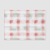 Red Mint Peppermint Mocha Plaid Stripes Christmas 薄葉紙 (正面)