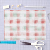 Red Mint Peppermint Mocha Plaid Stripes Christmas 薄葉紙 (クラフト)