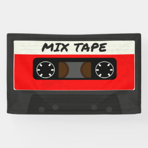 Red Mixテープ- 80Sおよび90Sレトロ·ギフ刺激を受けたト 横断幕