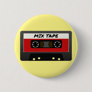 Red Mixテープ- 80Sおよび90Sレトロ·ギフ刺激を受けたト 缶バッジ