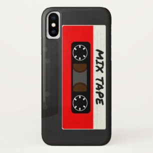 Red Mixテープ- 80Sおよび90Sレトロ·ギフ刺激を受けたト iPhone X ケース