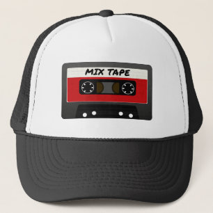 Red Mix Tape - 80sおよび90sレトロギフトインスパイア キャップ