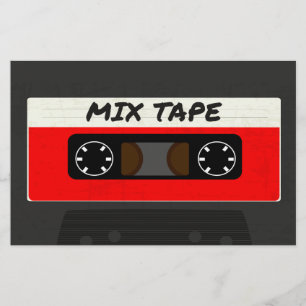 Red Mix Tape - 80sおよび90sレトロギフトインスパイア チラシ