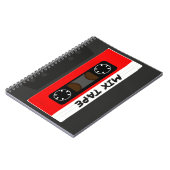 Red Mix Tape - 80sおよび90sレトロギフトインスパイア ノートブック (左側)