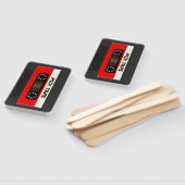 Red Mix Tape - 80sおよび90sレトロギフトインスパイア ハンドファン (組立なし)