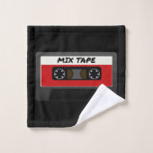 Red Mix Tape - 80sおよび90sレトロギフトインスパイア バスタオルセット (ウォッシュタオル)