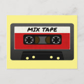 Red Mix Tape - 80sおよび90sレトロギフトインスパイア ポストカード (正面)