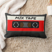 Red Mix Tape - 80sおよび90sレトロギフトインスパイア ランバークッション (ブランケット)