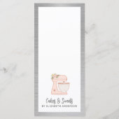 Red Mixer Bakery Pastry Chef Dessert Menu メニュー (裏面)