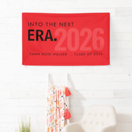Red Modern Era Class of 2026 Graduation Banner 横断幕