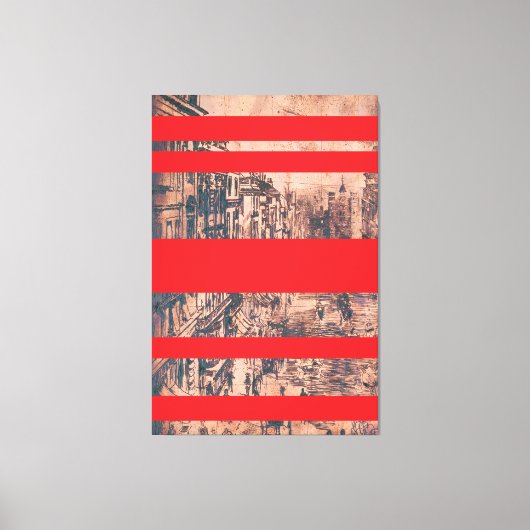 Red Modernized Version of St. James's通り キャンバスプリント (正面)