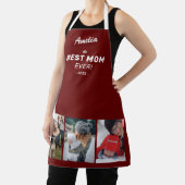 Red Mom Ever 最高の Mother's Day Keepsake 3 Photo エプロン (インサイチュ)