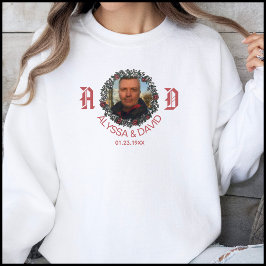 Red Monogram Couples Wedding Anniversary Wife’s スウェットシャツ