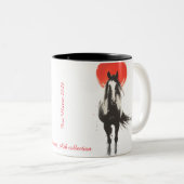 Red Moon Fire Horse Mug ツートーンマグカップ (正面右)