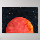 Red Moon Galaxy Print, Value Poster Paper (Matte) ポスター (正面)