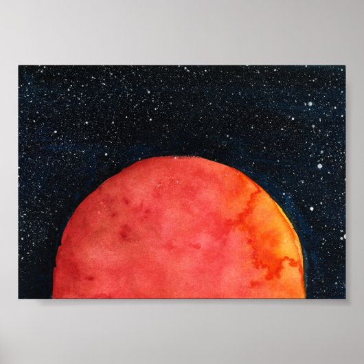 Red Moon Galaxy Print, Value Poster Paper (Matte) ポスター (正面)